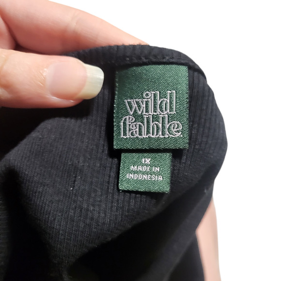 NWT Wild Fable black sweetheart dress, size 1x - Picture 3 of 7